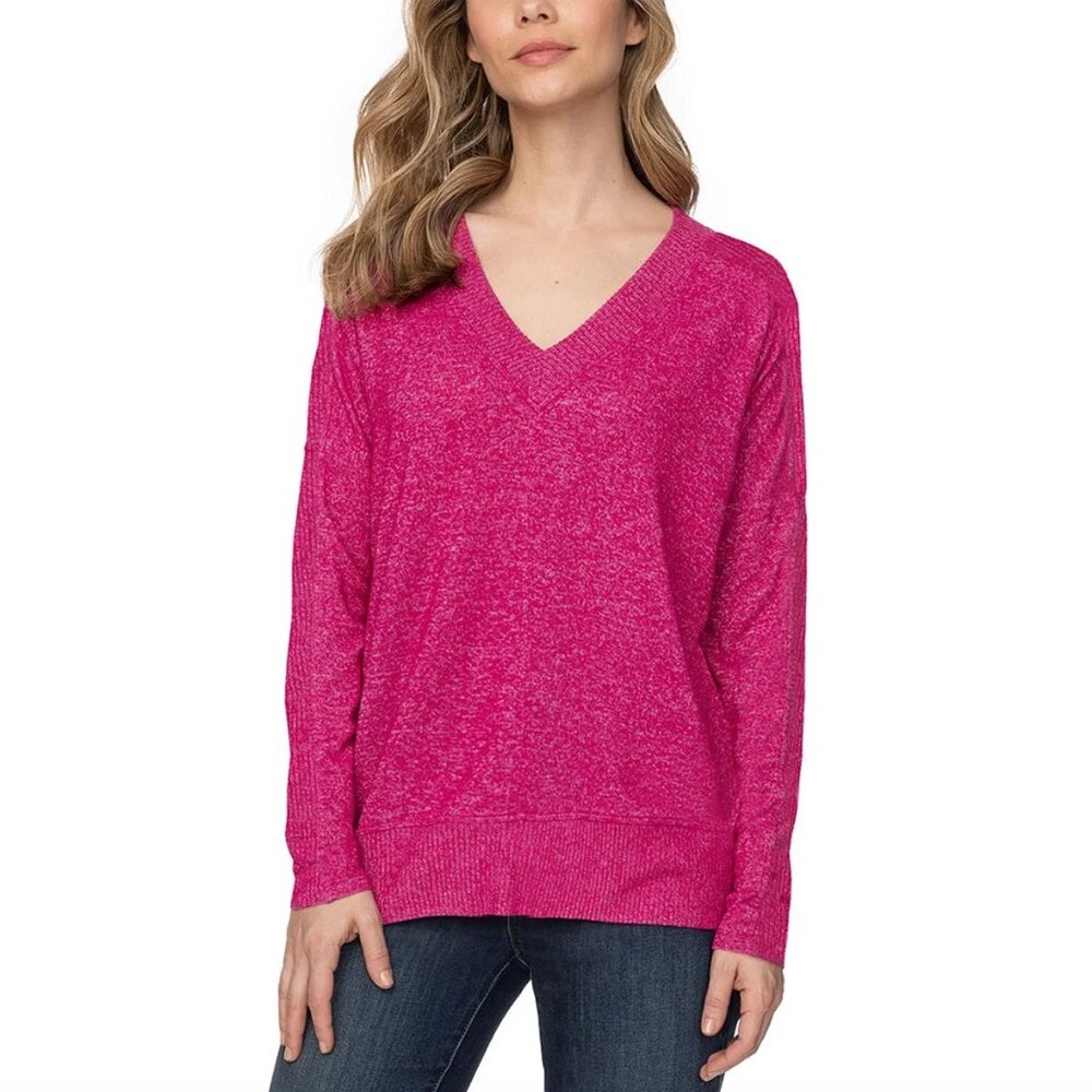 BUFFALO David Bitton Cozy V-Neck Long Sleeve Top NWT